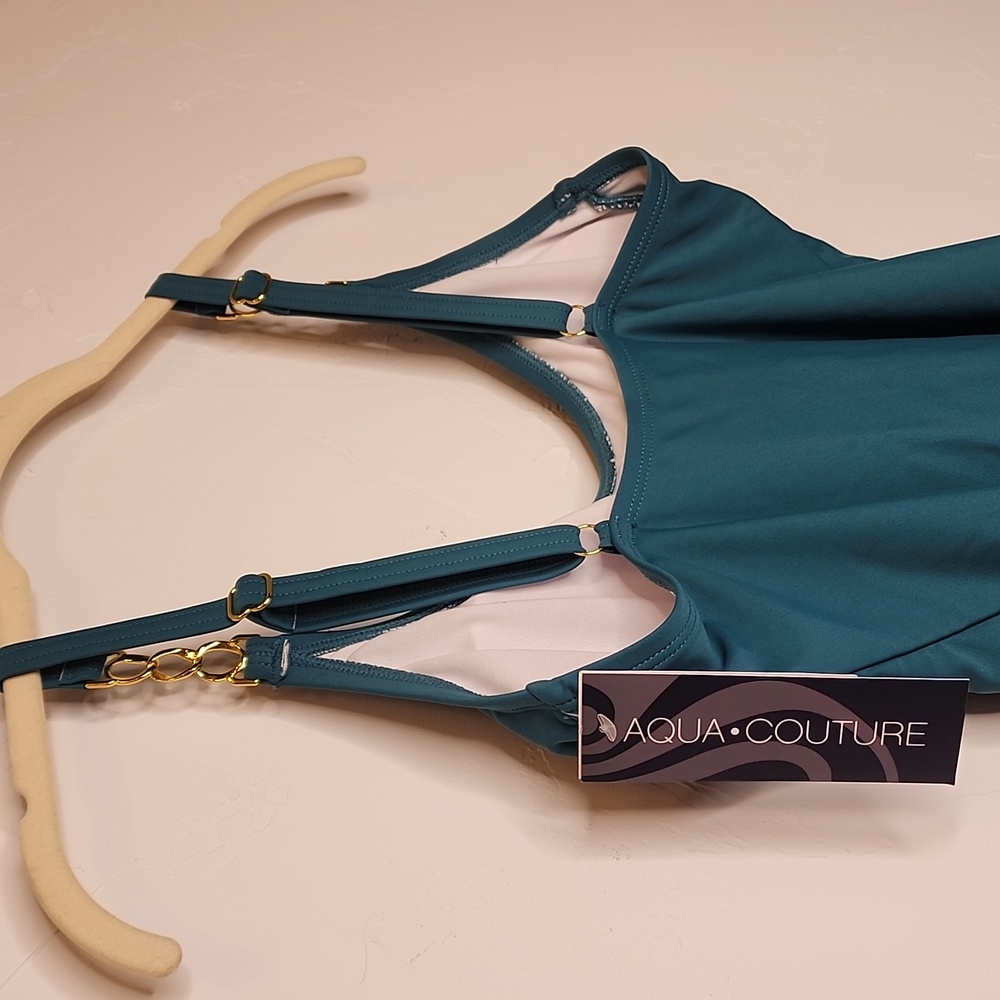 NWT Sz S AQUA COUTURE one Pc swimsuit B92 - Picture 5 of 12
